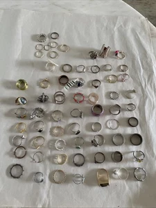 Vintage junk drawer rings Lot Of 50+ - Picture 1 of 23