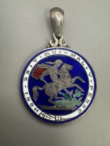 1820 Great Britain Crown Silver Coin Enameled St. George Slaying Dragon KM675 - Picture 1 of 7