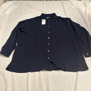 J Jill Button Down Shirt Blouse Women 1x with Front Pocket - Picture 1 of 7