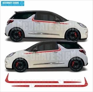Side Stripes for DS3 Stickers Decals Vinyl Graphics - Picture 1 of 3