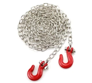 ROCK CRAWLER SCALE 96CM METALL KETTE SILBER & HAKEN ROT # RP0058 - Bild 1 von 6