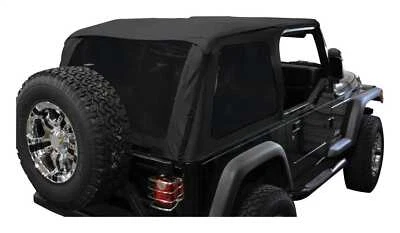 SE ADAPTA A JEEP WRANGLER 1997-2006 WO/ILIMITADO DIAMANTE NEGRO SIN ARCO TECHO BLANDO CON TINTE Foto 1 de 2