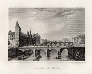 PARIS ANCIEN & HISTORIQUE / LE PONT AU CHANGE - Picture 1 of 1