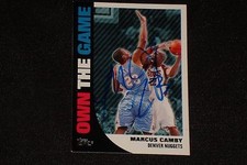 MARCUS CAMBY 2008-09 TOPPS OWN THE GAME SIGNED AUTOGRAPHED CARD #OTG13