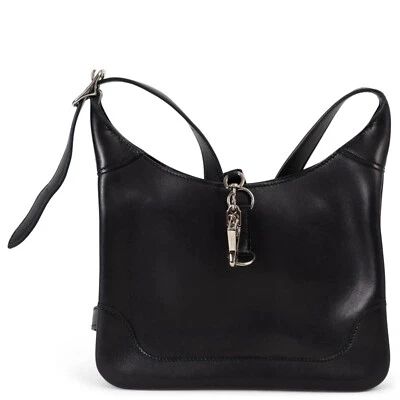 Bolsa tiracolo 71927 autêntica HERMES preta couro Evercolor TRIM DUO 24 Phw - Imagem 1 de 4