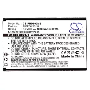 Batterie 1050mAh type 1ICP06/35/54 pour Philips Avent SCD600 SCD610, ERA 31101 - Photo 1/3