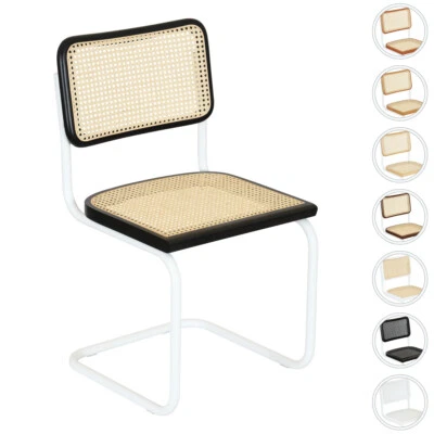 Breuer Chair Company B32 Cesca Bauhaus Cane Cantilever Side Chair w/ White Frame - Image 1 of 4