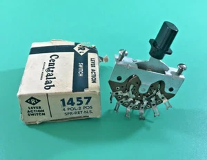 CENTRALAB 1457 4 POLIGER HEBELSCHALTER MIT GERINGER KAPAZITÄT - Bild 1 von 6
