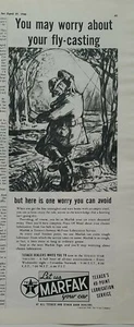 1940 Texaco Marfak you may worry about your fly casting fishing vintage ad - Picture 1 of 1