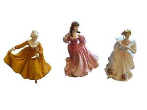 Royal Doulton lady figurines Set Of 3 ornaments. READ DESCRIPTION - Picture 1 of 14
