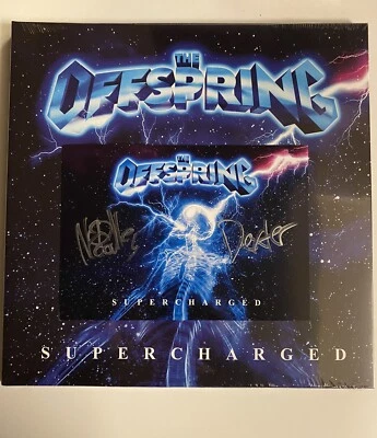 THE OFFSPRING - SUPERCHARGED LIGHT BLUE VINYL RECORD SEALED & SIGNED  ARTCARD - Image 1 of 4