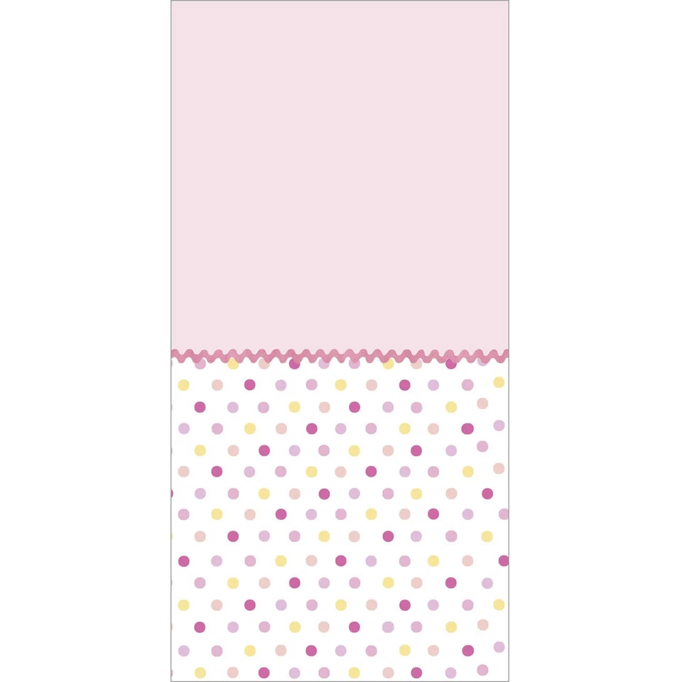 Tickled Pink Girl Butterfly Polka Dot Baby Shower Party Decoration Tablecover - Image 1 of 1