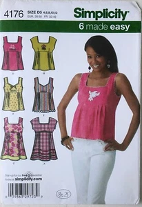 Simplicity 4176 Misses 6 Made Easy Tops Tunics Sewing Pattern Sz 4-12 - Picture 1 of 1