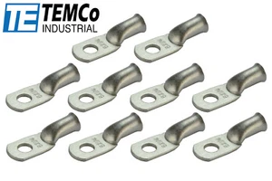 Lote de 10 6 anillos de orificio AWG 1/4" terminal lengüeta chapado en cobre calibre sin aislamiento - Imagen 1 de 7