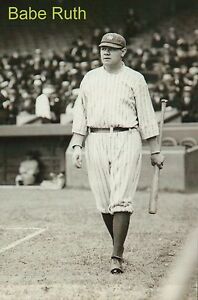 Babe Ruth First Year with New York Yankees Baseball NY Stadium - Modern Postcard