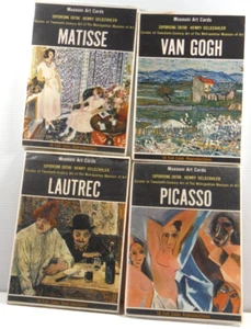 Museum Art Cards x 4 Van Gogh Matisse Picasso Lautrec by Henry Geldzahler sealed - Bild 1 von 8