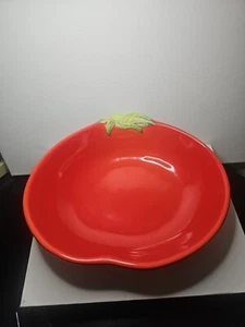 Pottery Barn Bright Red Tomato Garden Pasta Bowl Soup Salad Serving 8 3/4 x 7.5” - Picture 1 of 7