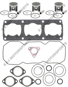 Polaris Indy XLT 580 SPI Pistons Top End Gasket Kit Std Bore 64mm 1992 1993 1994 - Picture 1 of 24