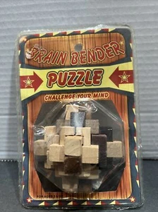 Wooden Brain Bender Puzzle Game for Kids - Wood Challenge Thinking Toy - NEW - Picture 1 of 3