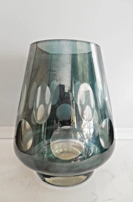 KRISTALLVASE WMF  ??  POKALVASE VASE GLASVASE graugrüne Höhe -13,5  Gew.530g - Bild 1 von 4