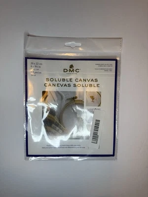 DMC DC90 Water Soluble Cross Stitch Canvas, 8 by 8-1/2-Inch, White, 14 Count - Image 1 of 2