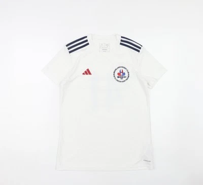 Camiseta deportiva Adidas unisex blanca M para hockey Foto 1 de 4