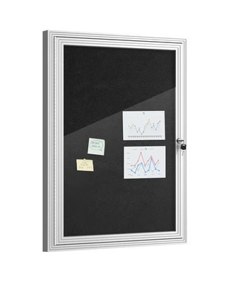 Закрытая доска объявлений 36 x 24 дюйма, запираемая на открытом воздухе атмосферостойкая алюминиевая... - Изображение 1 из 4