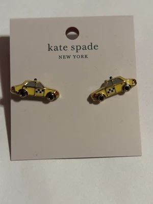 Kate Spade Ma Chérie Taxi Studs Earrings NYC Yellow Cab Studs Earrings - Image 1 of 2
