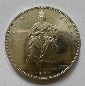 Taler 1871 A Preußen Siegestaler Wilhelm I Silber Münze (1355) - Bild 1 von 7