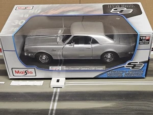 1:18 MAISTO 1968 CHEVROLET CAMARO Z28 SILVER - Picture 1 of 5