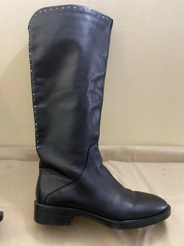 Steven Steve Madden Botas de Cuero Tachonado Altas Confort Natural 9 B Foto 1 de 4