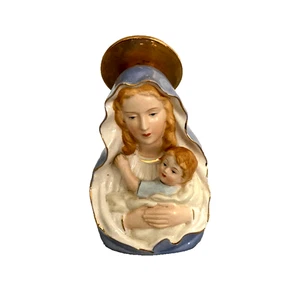 Porzellan Übertopf Vase Madonna religiös betend 7" Statue Vintage - schön! - Bild 1 von 3