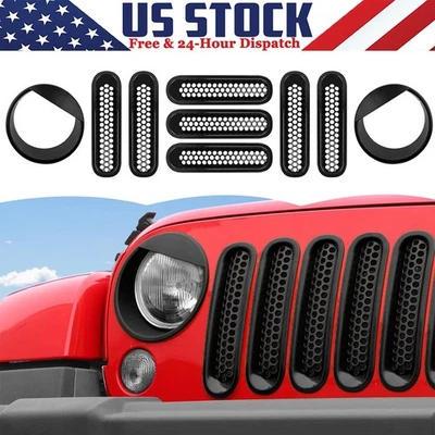 Cubierta de faros de malla delantera Angry Bird para Jeep Patriot 2011-2017 Foto 1 de 4