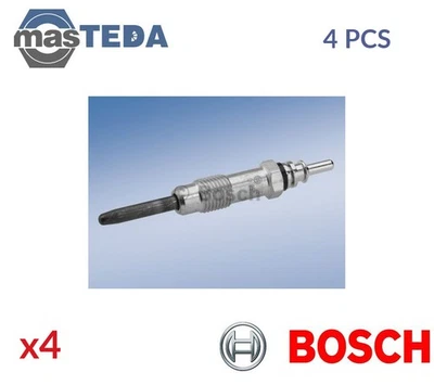 0 250 202 140 ENGINE GLOW PLUGS BOSCH 4PCS FOR PUCH G-MODELL G 290 TD 2.9L 88KW - Image 1 of 4