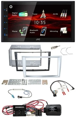 JVC USB Bluetooth Lenkrad DAB 2DIN Autoradio für Opel Corsa D matt-chrom 09-14 - Bild 1 von 4