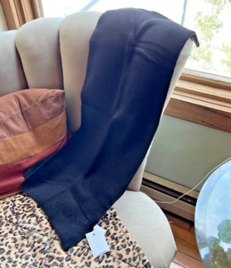 West Loop, Knit Scarf, Black Unisex Versatile, Women's Scarfs Wraps, 32 x 12 in - Picture 1 of 8