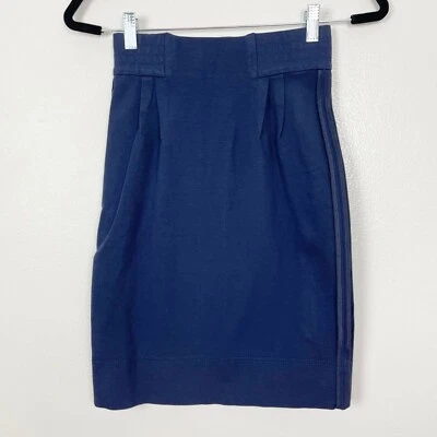 Falda lápiz tejida azul marino Stella McCartney EE. UU. talla 6/Italiana talla 40 ropa de trabajo Foto 1 de 4