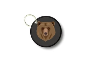 Schlüsselanhänger Keyring Patch Print doppelseitig Grizzlybär - Bild 1 von 1