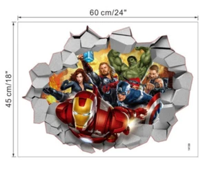 Marvel Characters Wall Burst Wall Decal Decorative Sticker 16.5 x 22 - Picture 1 of 1