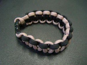 Paracord bracelet desert sand black 7 Strand 550 LB Made in the USA Size 5 to 10 - Picture 1 of 1