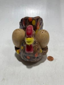 VTG Ceramic Chicken Hen Napkin Holder W/ Eggs Salt And Pepper Shakers - Picture 1 of 6