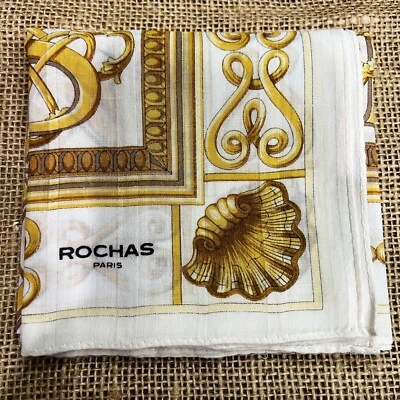 PAÑUELO DE HOMBRE CONCHA DORADA ARTE ALFABETO DE COLECCIÓN VICTORIA ALGODÓN PAÑUELO DE BOLSILLO 19" Foto 1 de 3