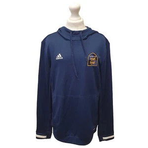 Adidas Blue Pullover Sports Oxton Hockey Hoodie BNWT UK Boys Age 8-10 I539 - Picture 1 of 8