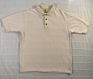Duck Head Polo Shirt Men's Size Medium Cream 100% Cotton Short Sleeve Golf Shirt