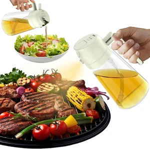 Oil Sprayer for Cooking, 2 in 1 Oil Dispenser Bottle for Kitchen, 16Oz/470Ml - Picture 1 of 12
