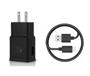 FAST WALL/Travel CHARGER + 6FT USB-C Type C For Motorola Razr razr 5G BLACK - Picture 1 of 3