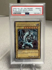 Yu-Gi-Oh! 2005 Dragón blanco ojos azules #FL1-EN001 PSA 5 - Imagen 1 de 2