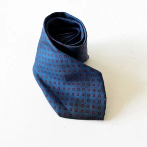 Givenchy Monsieur Blue Silk Tie Necktie Microprint Handmade Italy - Picture 1 of 7