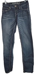 Hydraulic Curvy Ankle Skinny Jeans Sz 7 Stretch Embroidered 5-pocket whiskered - Picture 1 of 3