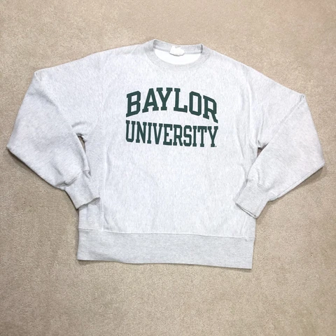 Champion Reverse Weave Baylor Bears Crewneck Sweatshirt Mens Medium Gray Cover